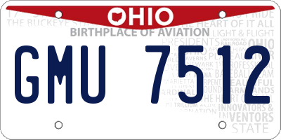 OH license plate GMU7512