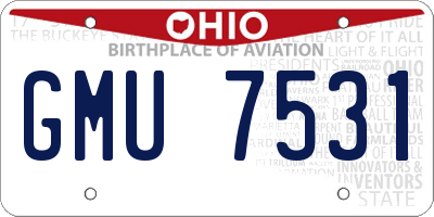 OH license plate GMU7531