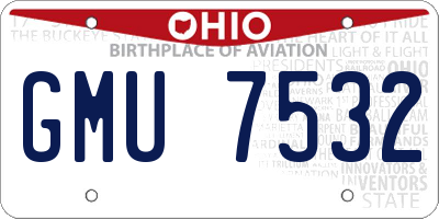 OH license plate GMU7532