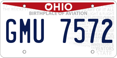 OH license plate GMU7572