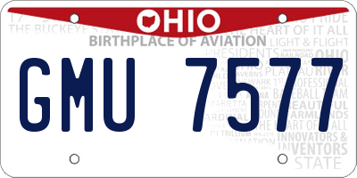 OH license plate GMU7577