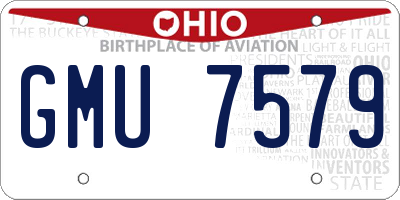 OH license plate GMU7579