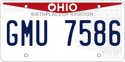 OH license plate GMU7586