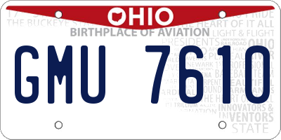 OH license plate GMU7610