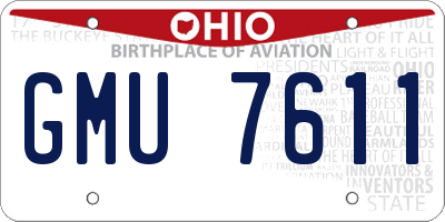 OH license plate GMU7611