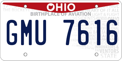 OH license plate GMU7616