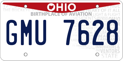 OH license plate GMU7628