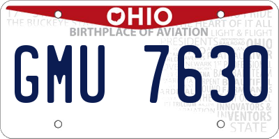 OH license plate GMU7630