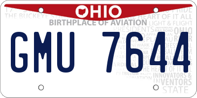 OH license plate GMU7644