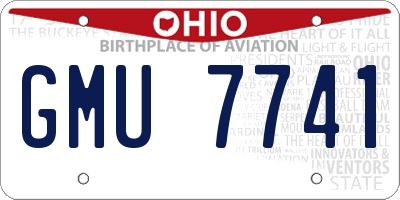 OH license plate GMU7741