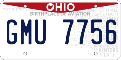OH license plate GMU7756
