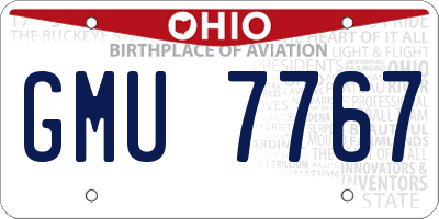 OH license plate GMU7767