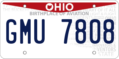 OH license plate GMU7808