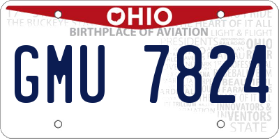 OH license plate GMU7824