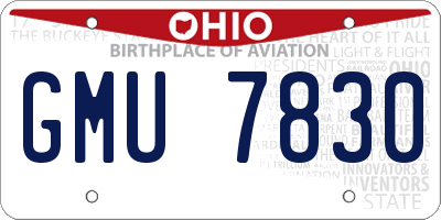 OH license plate GMU7830