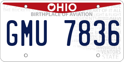 OH license plate GMU7836