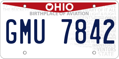 OH license plate GMU7842