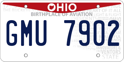 OH license plate GMU7902