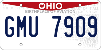 OH license plate GMU7909