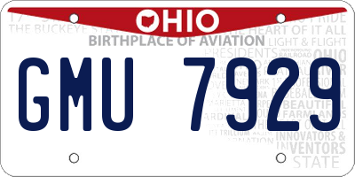 OH license plate GMU7929