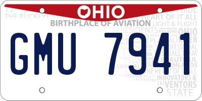 OH license plate GMU7941