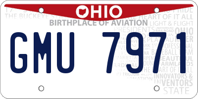 OH license plate GMU7971