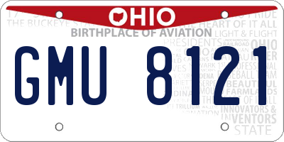 OH license plate GMU8121