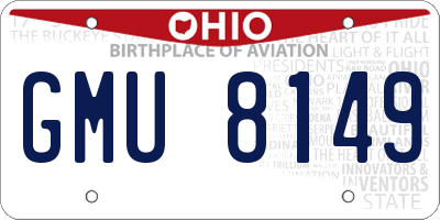 OH license plate GMU8149