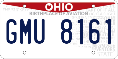 OH license plate GMU8161