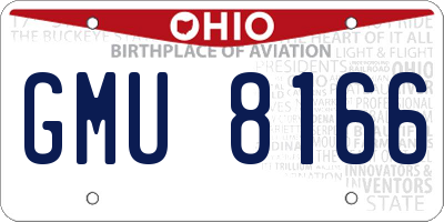 OH license plate GMU8166