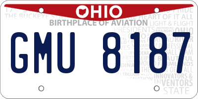 OH license plate GMU8187