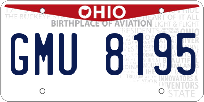 OH license plate GMU8195