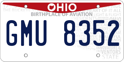 OH license plate GMU8352