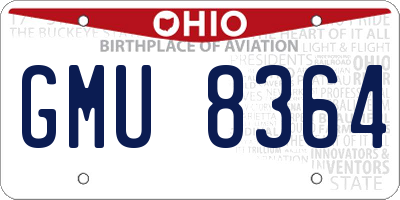 OH license plate GMU8364
