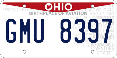 OH license plate GMU8397