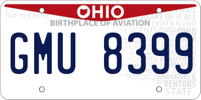 OH license plate GMU8399