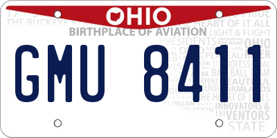 OH license plate GMU8411
