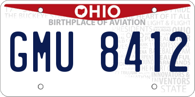 OH license plate GMU8412