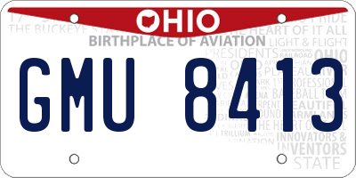OH license plate GMU8413