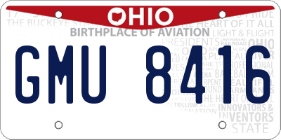 OH license plate GMU8416