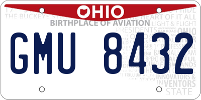 OH license plate GMU8432