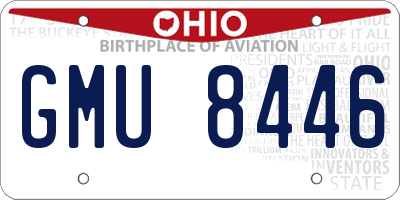 OH license plate GMU8446