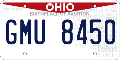 OH license plate GMU8450