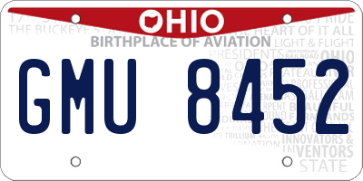 OH license plate GMU8452