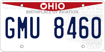 OH license plate GMU8460
