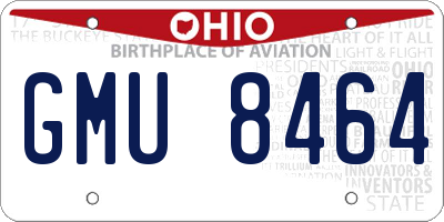 OH license plate GMU8464