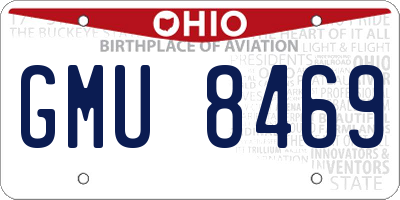 OH license plate GMU8469