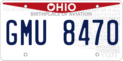 OH license plate GMU8470
