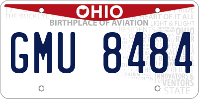 OH license plate GMU8484