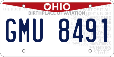 OH license plate GMU8491